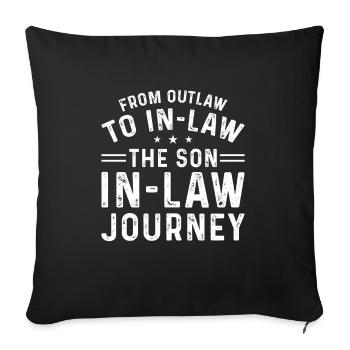 Fils préféré : père, mère, belle-mère - Housse de coussin décorative 45 x 45 cm - noir - Devant