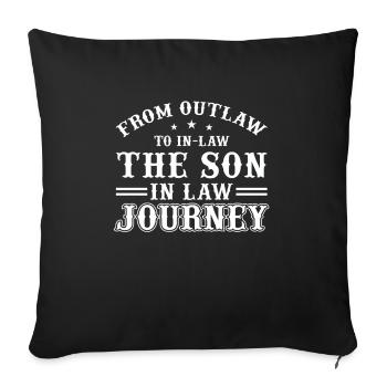 Fils préféré : père, mère, belle-mère - Housse de coussin décorative 45 x 45 cm - noir - Devant