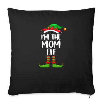 I'm The Mom Elf Shirt Matching Family Christmas - Sofa pillowcase 17,3'' x 17,3'' (45 x 45 cm) - black - Front