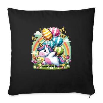 Easter Happy Easter Easter Bunny Easter Egg Spring - Sofa pillowcase 17,3'' x 17,3'' (45 x 45 cm) - black - Front