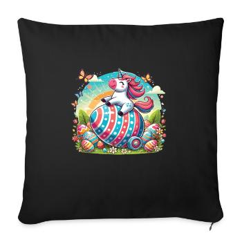 Easter Happy Easter Easter Bunny Easter Egg Spring - Sofa pillowcase 17,3'' x 17,3'' (45 x 45 cm) - black - Front