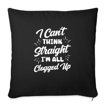 Funny Cooped Mir Badezimmer meme - Sofakissenbezug 45 x 45 cm - Schwarz - Vorne