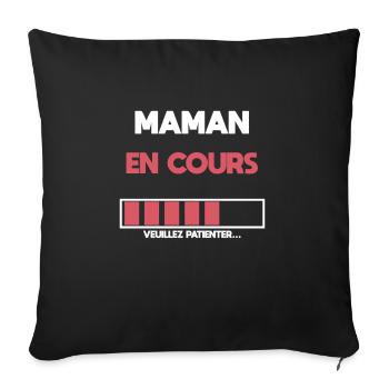 mom in progress future mom gift mother - Sofa pillowcase 17,3'' x 17,3'' (45 x 45 cm) - black - Front