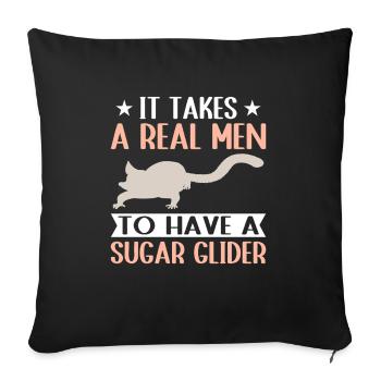 Sugar glider - Sofa pillowcase 17,3'' x 17,3'' (45 x 45 cm) - black - Front