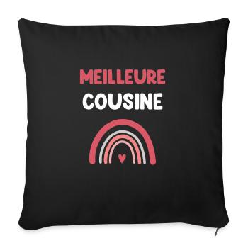 best cousin rainbow cousin gift - Sofa pillowcase 17,3'' x 17,3'' (45 x 45 cm) - black - Front