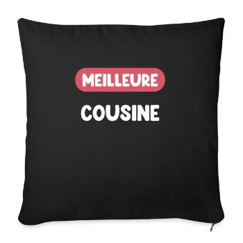 best cousin gift cousin gift cousin - Sofa pillowcase 17,3'' x 17,3'' (45 x 45 cm) - black - Front