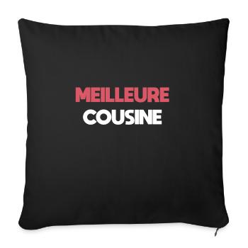 best cousin gift cousin - Sofa pillowcase 17,3'' x 17,3'' (45 x 45 cm) - black - Front