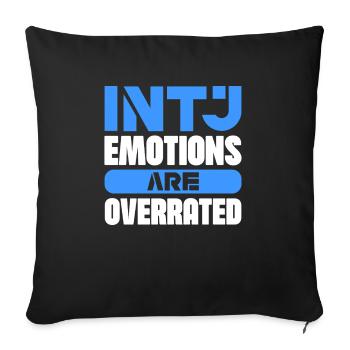 Les émotions INTJ sont surestimées - Housse de coussin décorative 45 x 45 cm - noir - Devant