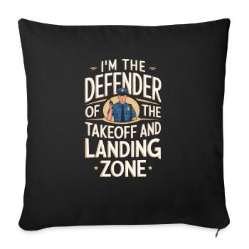 Airport Police Officer Aviation Careers Job - Sofa pillowcase 17,3'' x 17,3'' (45 x 45 cm) - black - Front