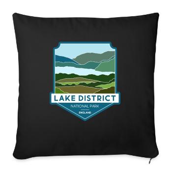Lake District National Park – England - Sofa pillowcase 17,3'' x 17,3'' (45 x 45 cm) - black - Front