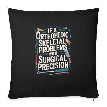 Orthopedic Surgeon Medical Medicine Orthopaedic - Sofa pillowcase 17,3'' x 17,3'' (45 x 45 cm) - black - Front