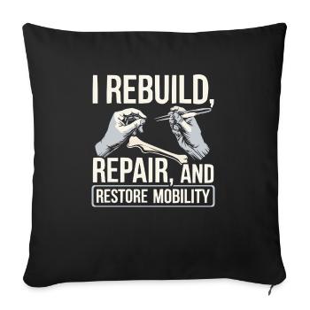 Orthopedic Surgeon Medical Medicine Orthopaedic - Sofa pillowcase 17,3'' x 17,3'' (45 x 45 cm) - black - Front