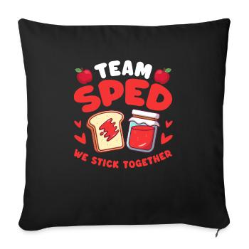 L’équipe Sped, nous restons ensemble - Housse de coussin décorative 45 x 45 cm - noir - Devant