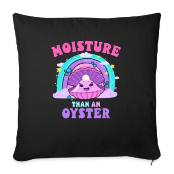humidité qu’une huître embarrassante inappropriée - Housse de coussin décorative 45 x 45 cm - noir - Devant