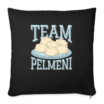 Team Pelmeni Russian Cuisine Chef - Sofa pillowcase 17,3'' x 17,3'' (45 x 45 cm) - black - Front