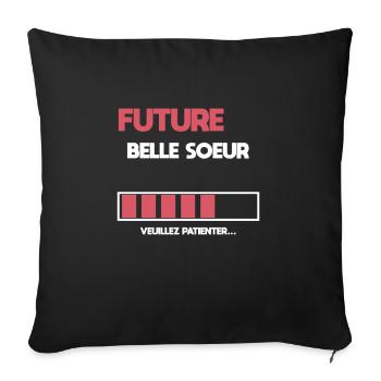 future belle soeur - Housse de coussin décorative 45 x 45 cm - noir - Devant