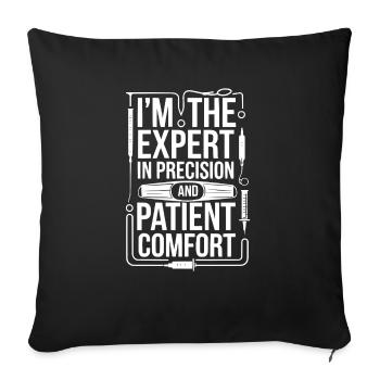 Technicien en anesthésie Anesthésiste Emploi - Housse de coussin décorative 45 x 45 cm - noir - Devant