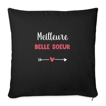 best sister in law heart - Sofa pillowcase 17,3'' x 17,3'' (45 x 45 cm) - black - Front