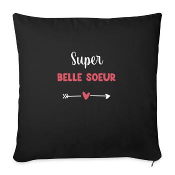super beautiful sister heart - Sofa pillowcase 17,3'' x 17,3'' (45 x 45 cm) - black - Front