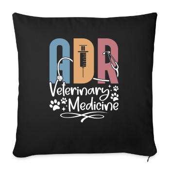 Veterinary Medicine Vet Design - Sofa pillowcase 17,3'' x 17,3'' (45 x 45 cm) - black - Front