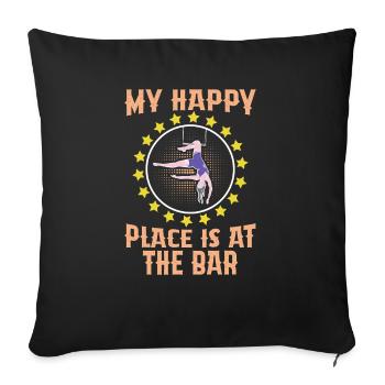 Circus Trapeze for Trapeze Artist Costume - Sofa pillowcase 17,3'' x 17,3'' (45 x 45 cm) - black - Front