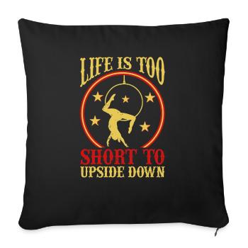 Circus Trapeze for Trapeze Artist Costume - Sofa pillowcase 17,3'' x 17,3'' (45 x 45 cm) - black - Front