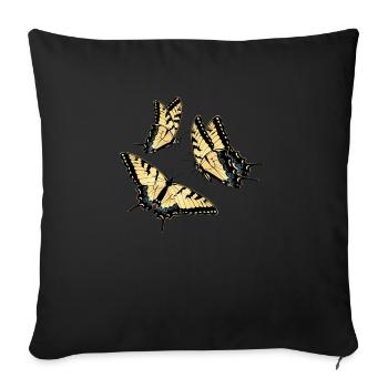 Les machaons tigrés sont les meilleurs pour les filles - Housse de coussin décorative 45 x 45 cm - noir - Devant