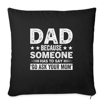 Geschenke Zum Vatertag Für Papa - Sofakissenbezug 45 x 45 cm - Schwarz - Vorne