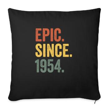 Épique Depuis 1954 Année de naissance Anniversaire - Housse de coussin décorative 45 x 45 cm - noir - Devant