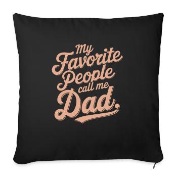 Geschenke Zum Vatertag Für Papa - Sofakissenbezug 45 x 45 cm - Schwarz - Vorne