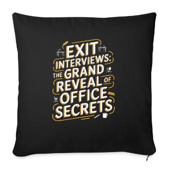 HR Manager Human Resource Employee Exit Interview - Sofa pillowcase 17,3'' x 17,3'' (45 x 45 cm) - black - Front