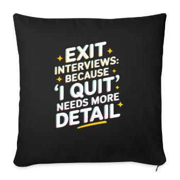 HR Manager Human Resource Employee Exit Interview - Sofa pillowcase 17,3'' x 17,3'' (45 x 45 cm) - black - Front