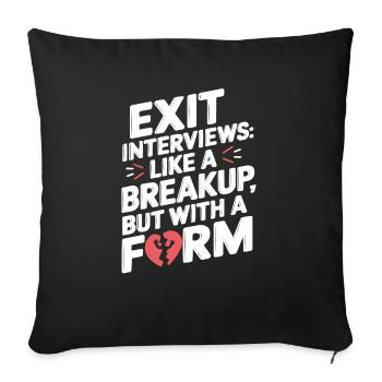 HR Manager Human Resource Employee Exit Interview - Sofa pillowcase 17,3'' x 17,3'' (45 x 45 cm) - black - Front