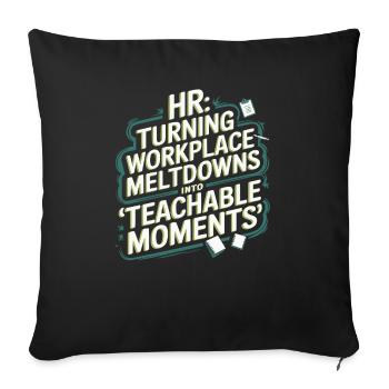 HR Manager Human Resource Employee Workplace Drama - Sofa pillowcase 17,3'' x 17,3'' (45 x 45 cm) - black - Front