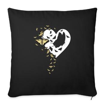 Le machaon tigré est le meilleur ami d’un ami - Housse de coussin décorative 45 x 45 cm - noir - Devant