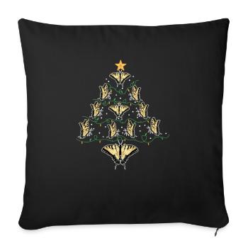 Les machaons tigrés sont les meilleurs pour les filles - Housse de coussin décorative 45 x 45 cm - noir - Devant