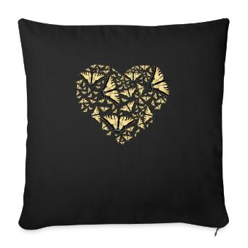 Le machaon tigré est le meilleur ami d’un ami - Housse de coussin décorative 45 x 45 cm - noir - Devant