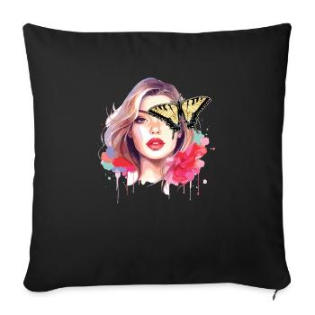 Le machaon tigré est le meilleur ami d’un ami - Housse de coussin décorative 45 x 45 cm - noir - Devant