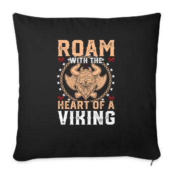 Wikinger Mythos Odin Ravens Huginn - Sofakissenbezug 45 x 45 cm - Schwarz - Vorne