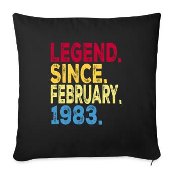 Legende seit Februar 1983 Design Für alten Popel - Sofakissenbezug 45 x 45 cm - Schwarz - Vorne