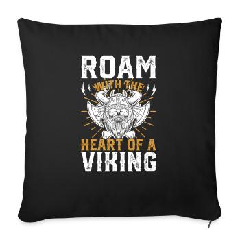 Wikinger Mythos Odin Ravens Huginn - Sofakissenbezug 45 x 45 cm - Schwarz - Vorne