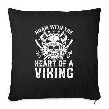 Wikinger Mythos Odin Ravens Huginn - Sofakissenbezug 45 x 45 cm - Schwarz - Vorne