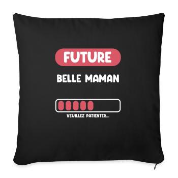 Mother-to-be, mother-in-law, mother-in-law gift - Sofa pillowcase 17,3'' x 17,3'' (45 x 45 cm) - black - Front