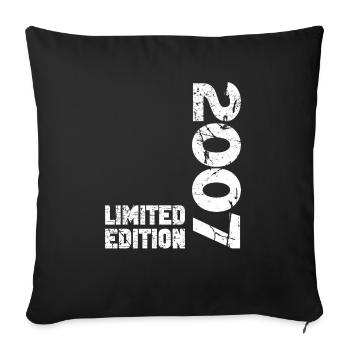 18th Birthday Boy Girl 18 years old born in 2007 - Sofa pillowcase 17,3'' x 17,3'' (45 x 45 cm) - black - Front