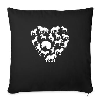 Ich Liebe Meinen Percheron An Die Scheune Und - Sofakissenbezug 45 x 45 cm - Schwarz - Vorne