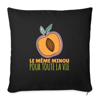 EVG Futur Marié Humour Enterrement Vie De Garçon - Housse de coussin décorative 45 x 45 cm - noir - Devant