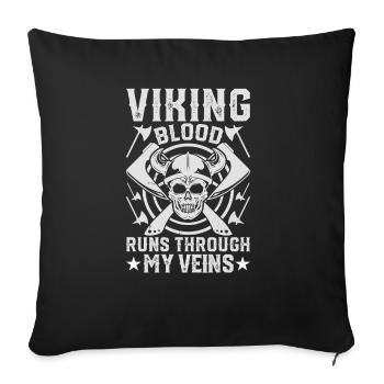 Wikinger Mythos Odin Ravens Huginn - Sofakissenbezug 45 x 45 cm - Schwarz - Vorne