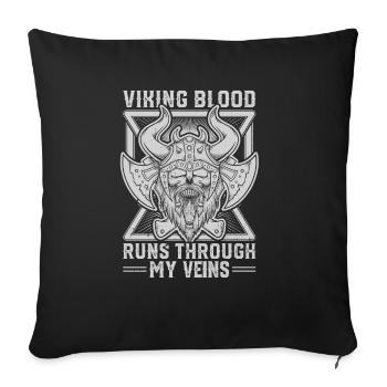 Wikinger Mythos Odin Ravens Huginn - Sofakissenbezug 45 x 45 cm - Schwarz - Vorne