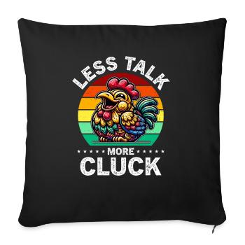 Chicken Chickens - Sofa pillowcase 17,3'' x 17,3'' (45 x 45 cm) - black - Front