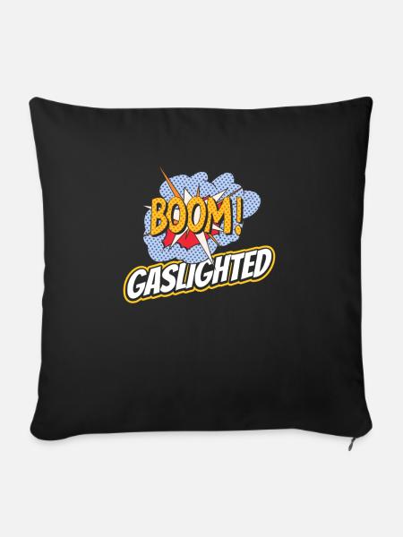 Echtes Professionelles Gaslighting - Sofakissenbezug 45 x 45 cm - Schwarz